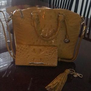 Brahmin handbag, wallet and key chain